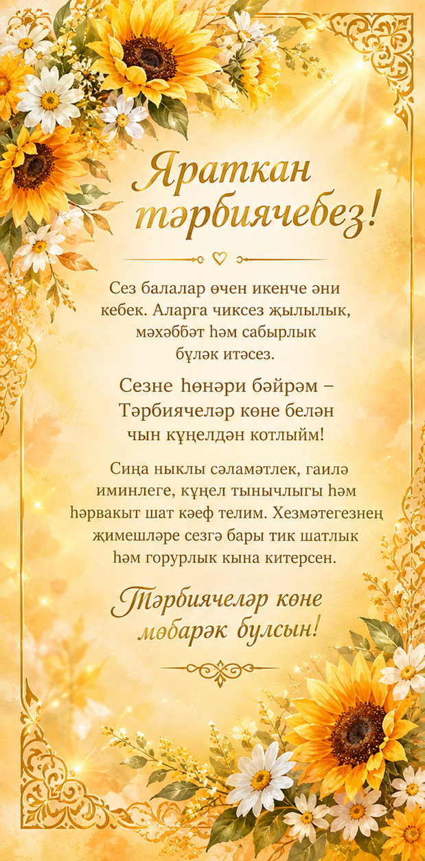 Тәрбиячеләр көненә 3